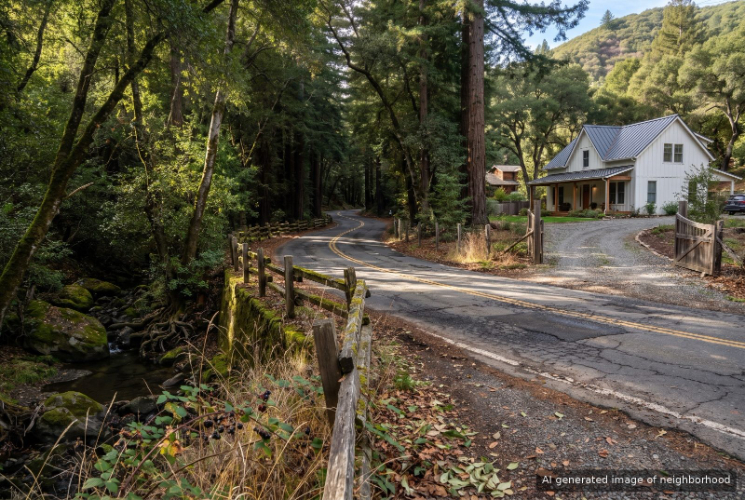 Neighborhood Scenic Brush Creek, Santa Rosa